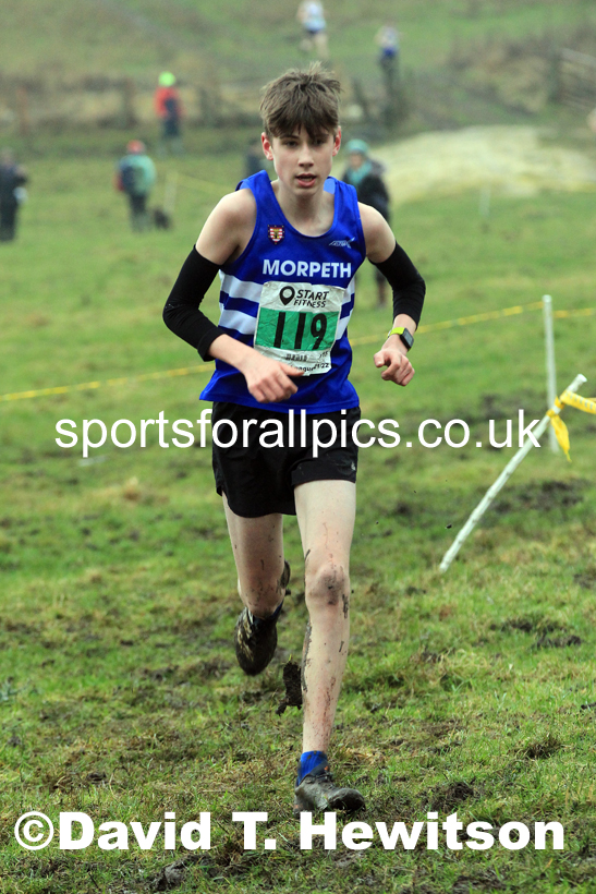 Boys under-15s 2022 North Eastern Harrier League, Thornley Farm, Peterlee, County Durham. Photo: David T. Hewitson/Sports for All Pics